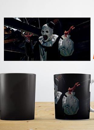 Чашка хамелеон матова "клоун арт жахаючий (ужасающий)" aurora v12