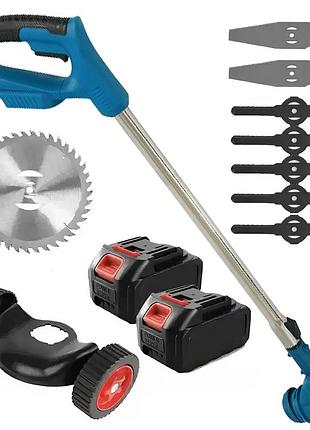 Аккумуляторная косилка для травы, с колесами + 2 акб 48v