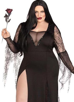 Эротический костюм мортиши аддамс leg avenue sexy spooky morticia 3x-4x