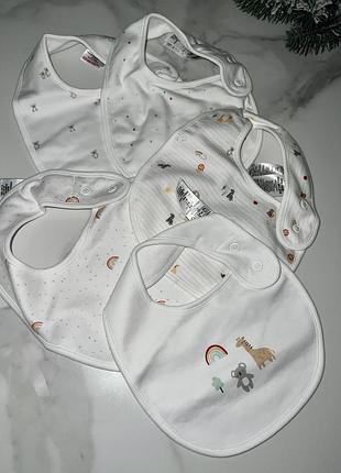 Набір слюнявчиків next – 5 шт нові