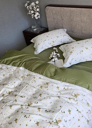 Постельное белье сатин премиум quattro двуспальный евро