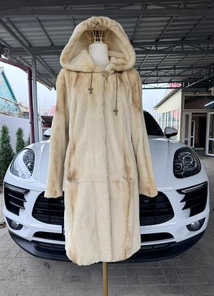 Шикарная норковая шуба, печатые на шкурах