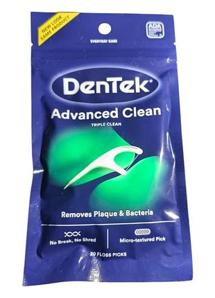 Флос-зубочистки тройная очистка dentek 3 шт 20