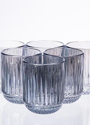 Набо стаканов 6 шт стеклянные стаканы 250 (мл) голубой hp-19-69