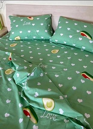 Постільна білизна бязь авокадо грин двоспальний