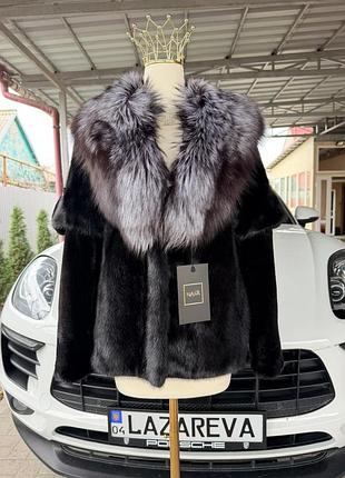 Шикарна норкова шуба , нова,  хутро nafa,  з хутром чорнобурки ,  рукава хутро blackglama