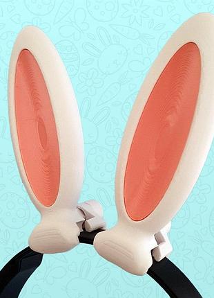 Ушки - накладки на наушники универсальные пластиковые / заячьи уши насадки для наушников салатовый