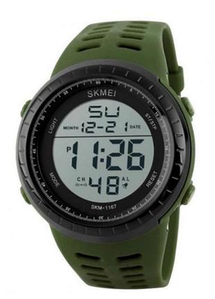 Годинник наручний 1167ag skmei, army green, 9291
