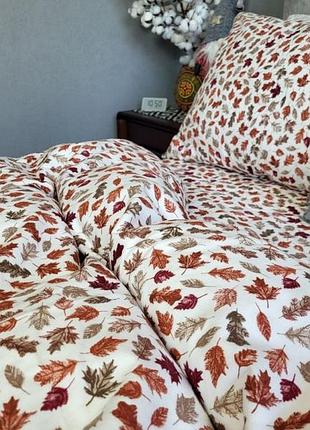 Комплект багровая осень фланель комфорт текстиль двуспальный на резинке
