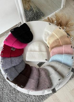 Шапка ангора флис,шапка на флисе, самая зимняя, зимняя женская