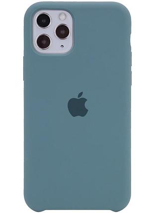 Чохол silicone case (aa) для apple iphone 11 pro max (6.5") зелений / black green зелений / pine green