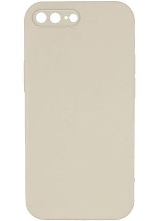 Чохол silicone case square full camera protective (aa) nologo для apple iphone 7 plus/8 plus (5.5") бежевий / antique white