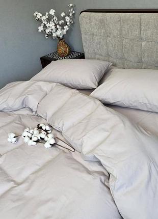 Постельное белье фланель серый мусон двуспальный