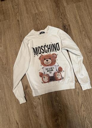 Белая кофта с мишкой s