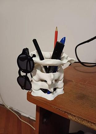 Подставка для ручек и карандашей серебристый