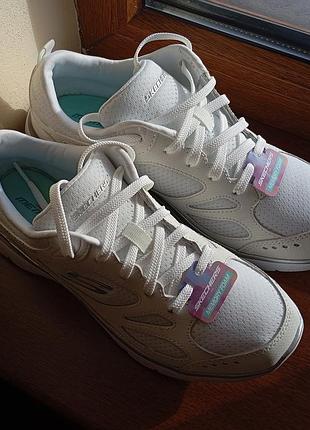 Кроссовки skechers 12982 wsl оригинал белые новые р.38 натуральная кожа