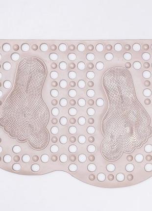 Коврик для душевого поддона противоскользящий 70*40 см, бежевый hp-47-8be