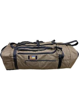 Рюкзак баул койот 140л с отделением для обуви стропами для каримата размер 100x35x30см ve-33