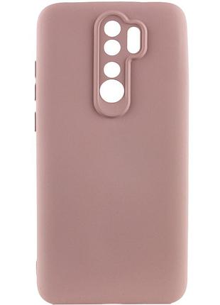 Чохол tpu getman liquid silk full camera для xiaomi redmi note 8 pro рожевий / pink sand