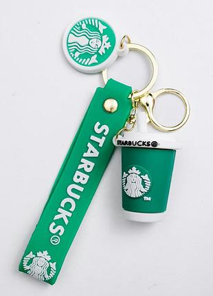 Дитячий брелок старбакс 3.5×4.5 (см) для ключів, на сумку і рюкзак зелений hp-55-26sgr