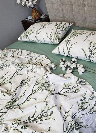 Постільна білизна ранфорс-жатка верба мікс сімейний