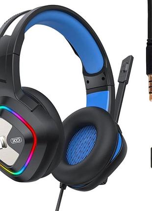 Наушники игровые проводные с микрофоном, xo ge08