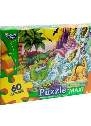 Пазлы maxi "динозавры", 60 элементов