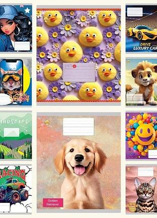 Зошит 12 аркушів лінія /тв/ "мікс" те42102