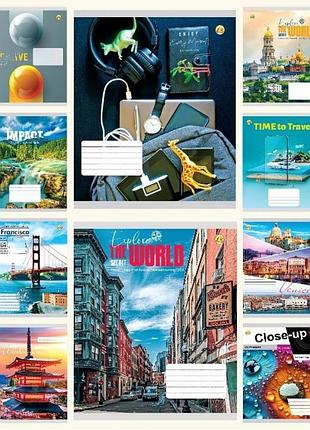 Зошит 96 аркушів клітинка /тв/ "мікс 1" те41701