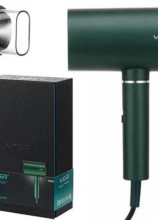 Професійний фен для волосся vgr v-431 потужністю 1600-1800 вт із режимом холодного повітря. колір: зелений