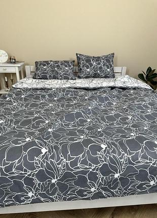 Постельное белье бязь мерида серый двуспальный