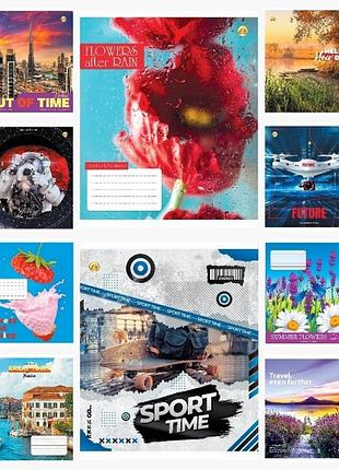 Зошит 96 аркушів клітинка /л/ "мікс 5" те11731