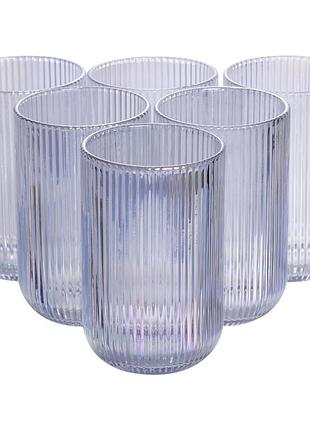 Набо стаканов 6 шт стеклянные стаканы 400 (мл) для сока, лимонада, коктейлей стаканы для напитков hp7113rb