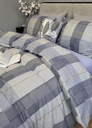 Постельное белье фланель картель лаванда двуспальный евро