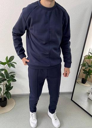 Стильний чоловічий спортивний костюм синій