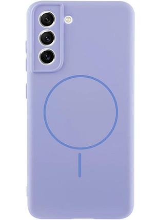 Чехол silicone cover lakshmi full camera (aa) with magfit для samsung galaxy s21 fe сиреневый / dasheen