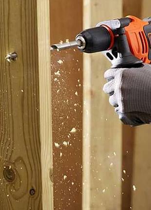 Дрель сетевая ударная black+decker beh550 4