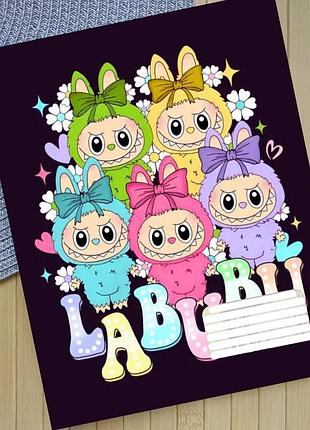 Зошит лабубу labubu 18 аркушів лінійка 14