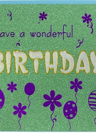 Листівка ручна робота "з днем народження" mn-181224-04