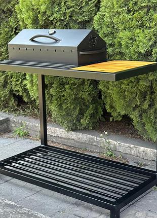 Мангал-барбекю mzavod локі на 9 шампурів 4мм в стилі loft