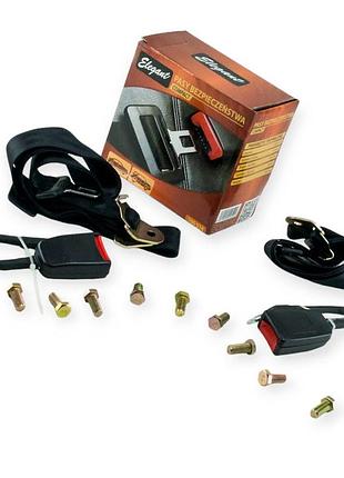 Ремни безопасности механические "3 точки" (тросовой замок, с болтами) пара elegant