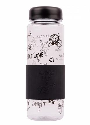 Пляшка для води пластикова "yes" 500мл by andre tan "dark" 707373