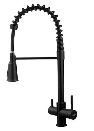 Змішувач для кухні ker kb-72025-05 з виходом для питної води (вилив - пружина) (kr5015) yousf