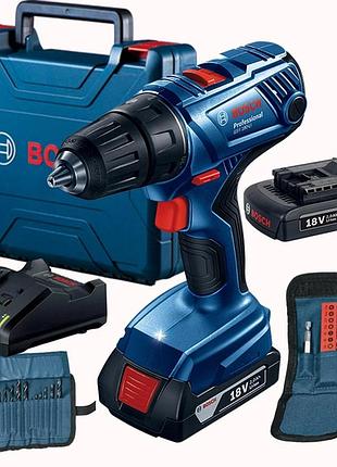 Акумуляторний шуруповерт акум. дриль-шуруповерт gsr 180-li. 18 в, 2 акум. li-ion gba 18v 2.0 ah, зарядн.пристр