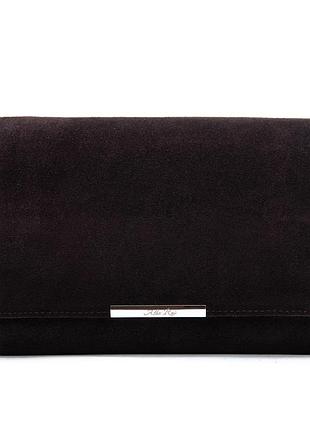 Сумка кросс боди женская замшевая с клапаном alex rai 9717-220 brown