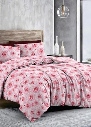 Постільна білизна бязь коралова троянда двоспальний євро