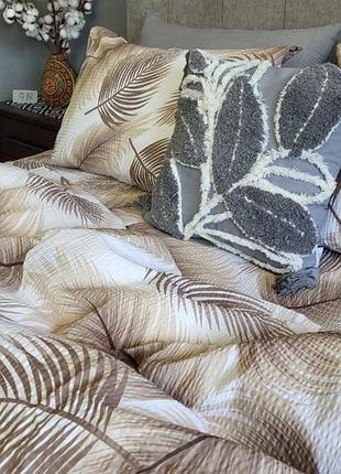 Постельное белье ранфорс-жатка пальмира двуспальный евро