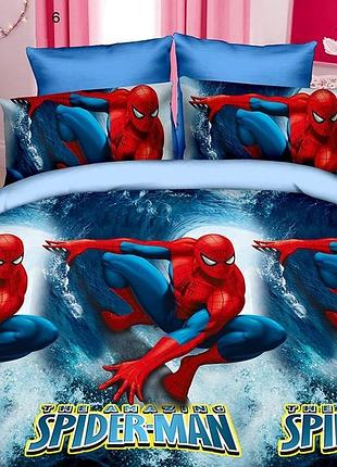 Постільна білизна-павук із ранфорсу 150x215 см, якісна постільна білизна з людиною-павуком r8662 50