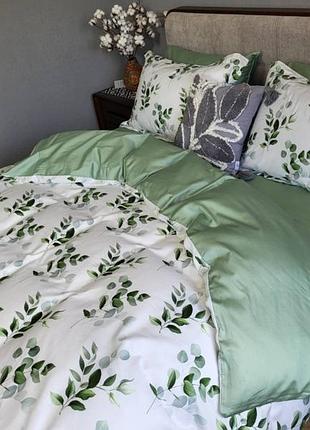 Постельное белье сатин премиум flori двуспальный евро