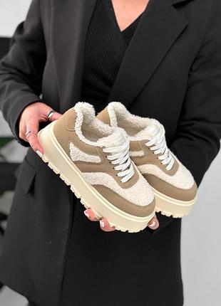 Кросівки жіночі зимові з екозамші